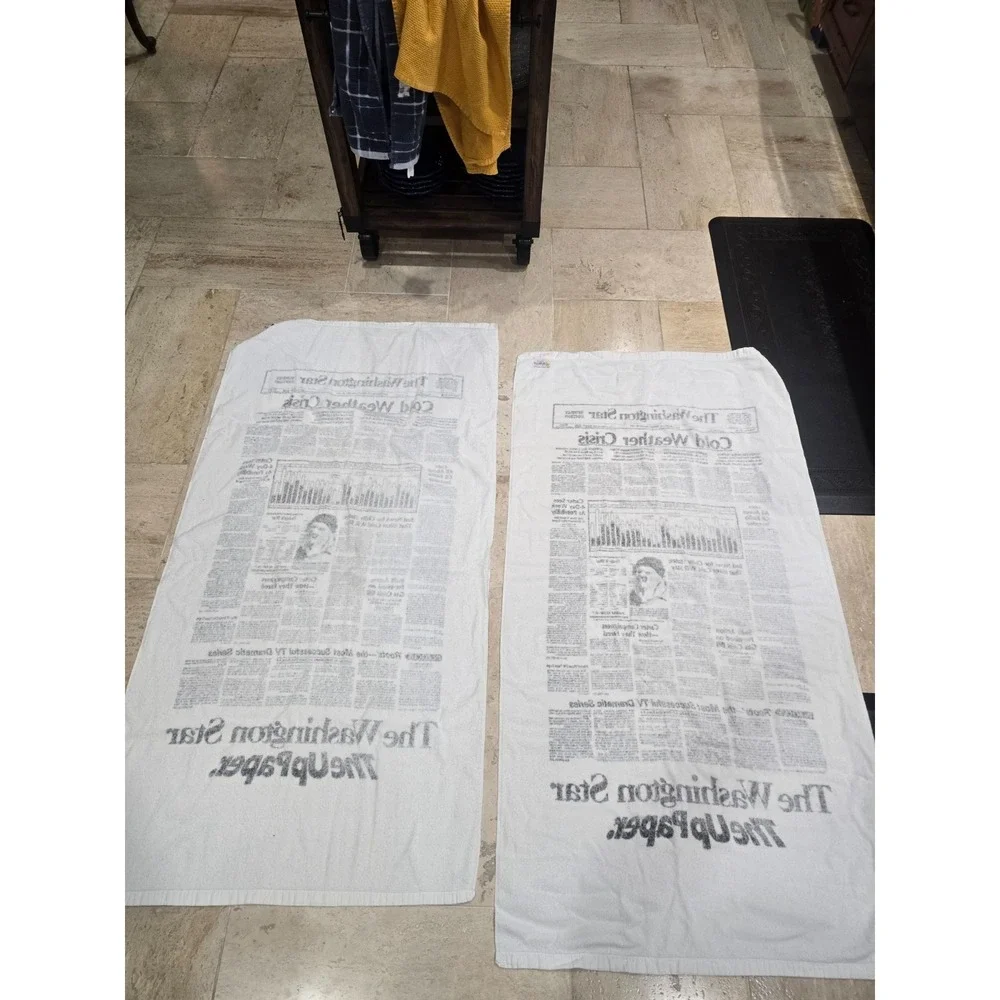 The Washington Star The Cold Weather Crisis Newspaper Towel‎ Beach Bath Set of 2